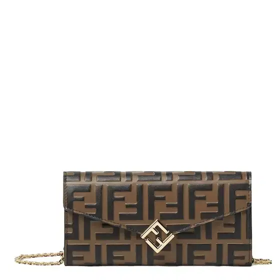 Fendi Ff Diamonds Continental With Chain