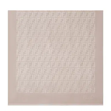 Fendi Large rectangular stole made of dove grey organic silk | Thumbnail 1 Fendi Large rectangular stole made of dove grey organic silk | Thumbnail 1