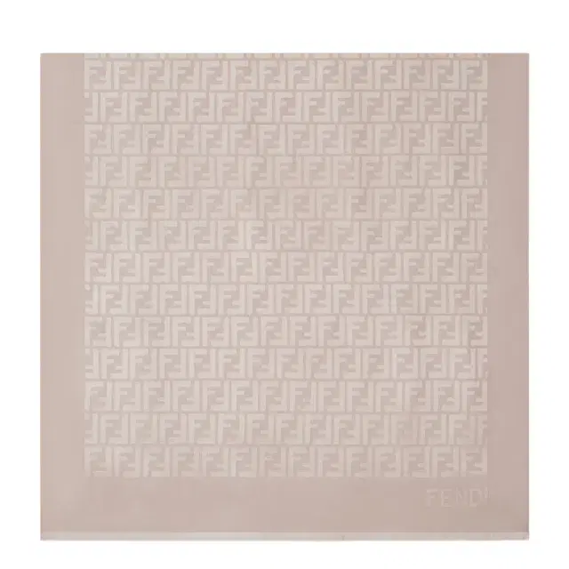 Fendi Large rectangular stole made of dove grey organic silk