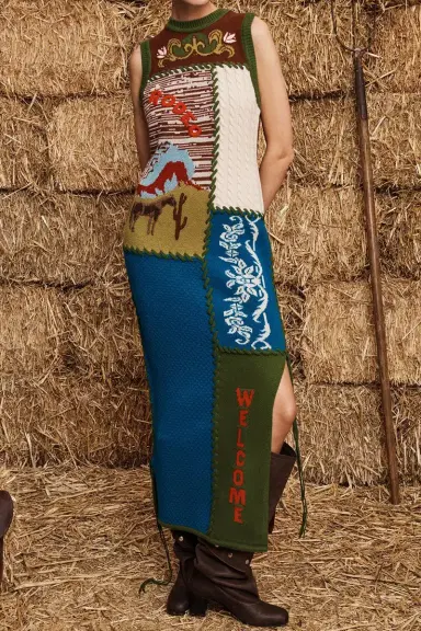 ALÉMAIS Lasso Patchwork Dress | Thumbnail 2