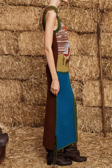 ALÉMAIS Lasso Patchwork Dress | Thumbnail 4