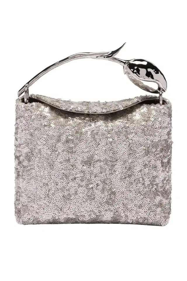 Erdem Mini Bloom Bag - Silver