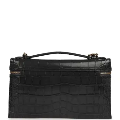 Chanel Chanel Large Top Handle Long Vanity Case Grey Croc Embossed Calfskin Gold Hardware | Thumbnail 4 Chanel Chanel Large Top Handle Long Vanity Case Grey Croc Embossed Calfskin Gold Hardware | Thumbnail 4