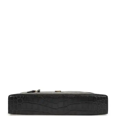 Chanel Chanel Large Top Handle Long Vanity Case Grey Croc Embossed Calfskin Gold Hardware | Thumbnail 6 Chanel Chanel Large Top Handle Long Vanity Case Grey Croc Embossed Calfskin Gold Hardware | Thumbnail 6