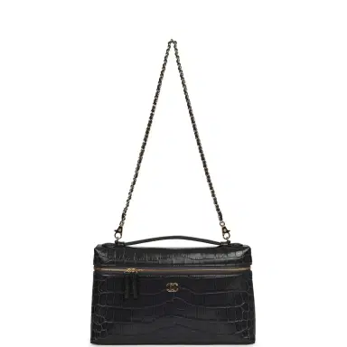 Chanel Chanel Large Top Handle Long Vanity Case Grey Croc Embossed Calfskin Gold Hardware | Thumbnail 7 Chanel Chanel Large Top Handle Long Vanity Case Grey Croc Embossed Calfskin Gold Hardware | Thumbnail 7