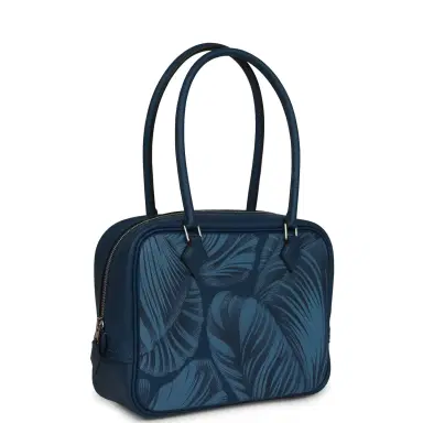 HERMÈS Hermes "Tulipomanie" Mini Plume 21 Bag Deep Bleu Swift Palladium Hardware | Thumbnail 2