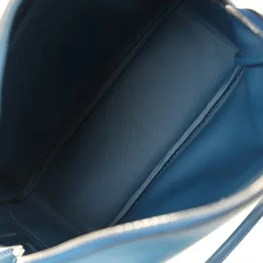 HERMÈS Hermes "Tulipomanie" Mini Plume 21 Bag Deep Bleu Swift Palladium Hardware | Thumbnail 8
