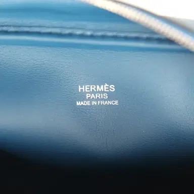 HERMÈS Hermes "Tulipomanie" Mini Plume 21 Bag Deep Bleu Swift Palladium Hardware | Thumbnail 9
