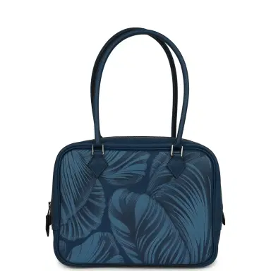 HERMÈS Hermes "Tulipomanie" Mini Plume 21 Bag Deep Bleu Swift Palladium Hardware | Thumbnail 1