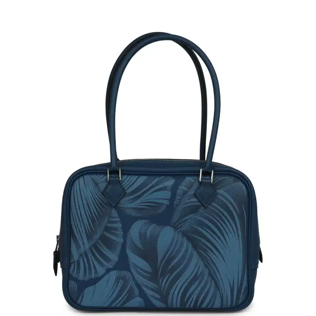 HERMÈS Hermes "Tulipomanie" Mini Plume 21 Bag Deep Bleu Swift Palladium Hardware