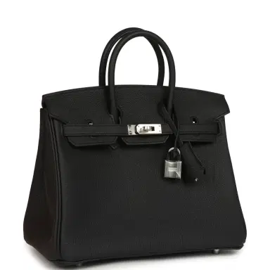HERMÈS Hermes Birkin 25 Black Togo Palladium Hardware | Thumbnail 2 HERMÈS Hermes Birkin 25 Black Togo Palladium Hardware | Thumbnail 2