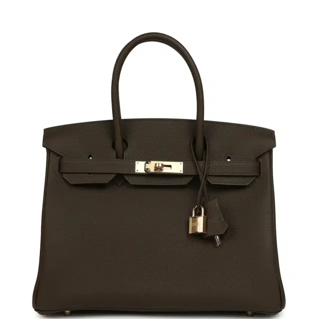 HERMÈS Hermes Birkin 30 Vert Loden Togo Permabrass Hardware