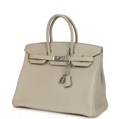 HERMÈS Hermes Birkin 35 Beton Togo Palladium Hardware | Thumbnail 5 HERMÈS Hermes Birkin 35 Beton Togo Palladium Hardware | Thumbnail 5