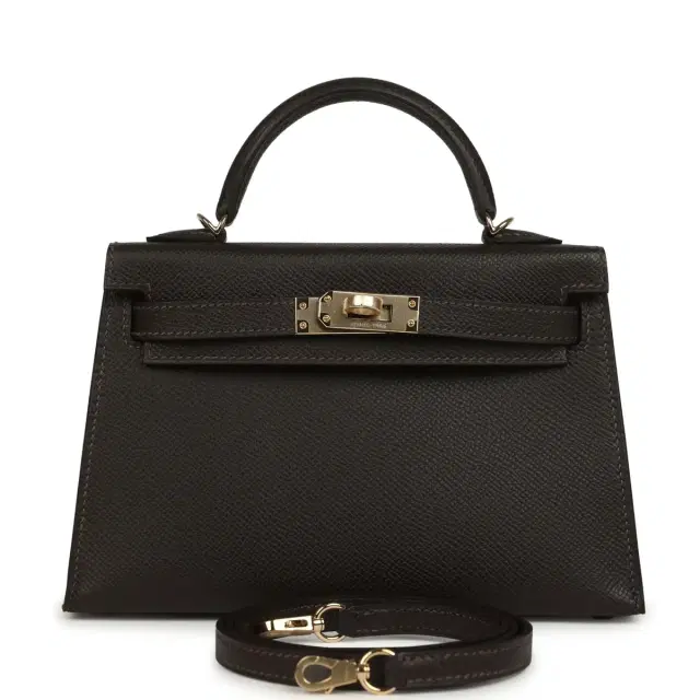 HERMÈS Hermes Kelly Sellier 20 Bai-Brun Epsom Permabrass Hardware