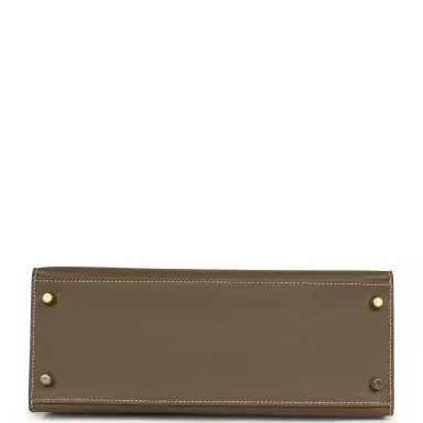 HERMÈS Hermes Kelly Sellier 28 Etoupe Epsom Gold Hardware | Thumbnail 6 HERMÈS Hermes Kelly Sellier 28 Etoupe Epsom Gold Hardware | Thumbnail 6