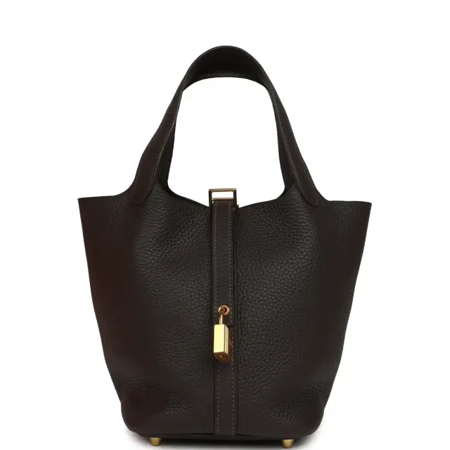 HERMÈS Hermes Picotin Lock 18 Bai Brun Clemence Gold Hardware
