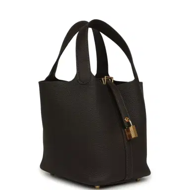 HERMÈS Hermes Picotin Lock 18 Bai Brun Clemence Gold Hardware | Thumbnail 2