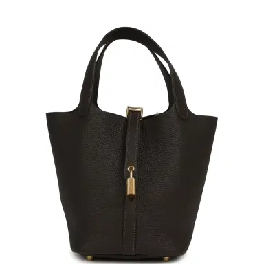 HERMÈS Hermes Picotin Lock 18 Bai Brun Clemence Gold Hardware | Thumbnail 1