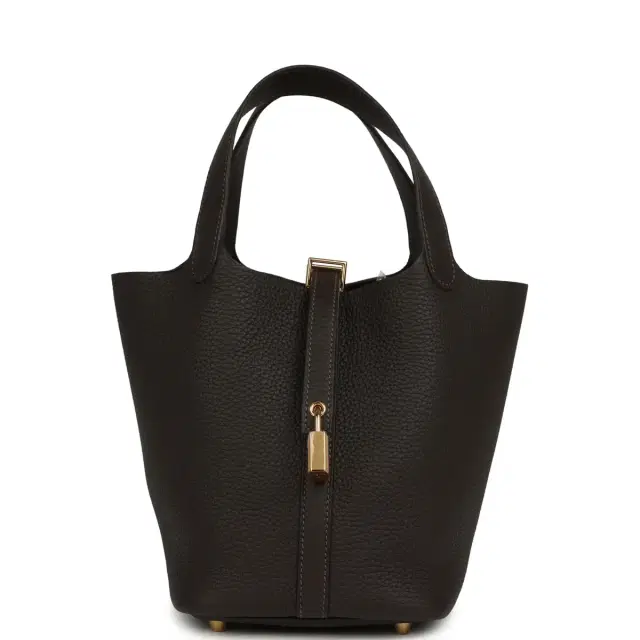 HERMÈS Hermes Picotin Lock 18 Bai Brun Clemence Gold Hardware