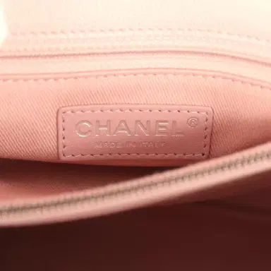 Chanel Pre-owned Chanel Medium Coco Handle Flap Bag Blush Caviar Aged Ruthenium Hardware | Thumbnail 10 Chanel Pre-owned Chanel Medium Coco Handle Flap Bag Blush Caviar Aged Ruthenium Hardware | Thumbnail 10