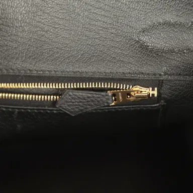 HERMÈS Pre-owned Hermes Birkin 30 Black Togo Rose Gold Hardware | Thumbnail 9