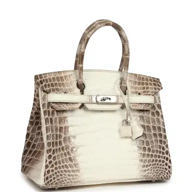 HERMÈS Pre-owned Hermes Birkin 30 Himalaya Niloticus Crocodile Palladium Hardware | Thumbnail 2