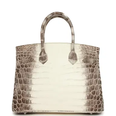 HERMÈS Pre-owned Hermes Birkin 30 Himalaya Niloticus Crocodile Palladium Hardware | Thumbnail 4