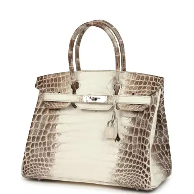 HERMÈS Pre-owned Hermes Birkin 30 Himalaya Niloticus Crocodile Palladium Hardware | Thumbnail 5