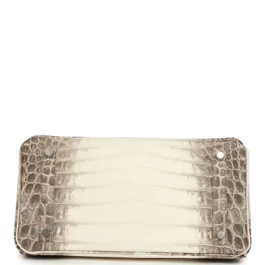 HERMÈS Pre-owned Hermes Birkin 30 Himalaya Niloticus Crocodile Palladium Hardware | Thumbnail 6