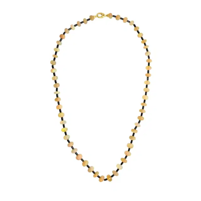 GOSHWARA Goshwara 18K Yellow Gold Opal & Onyx Limited Edition Necklace by The Solist
