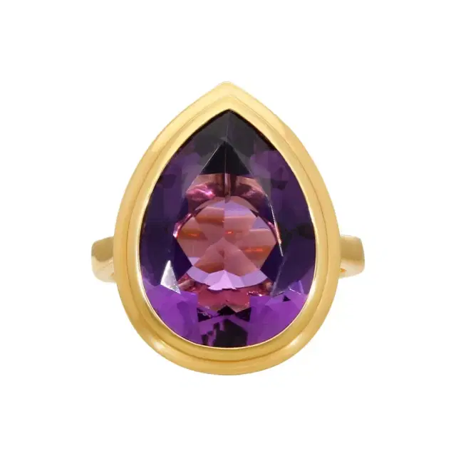 GOSHWARA Goshwara G-One 18K Yellow Gold Amethyst Ring Sz. 7 by The Solist