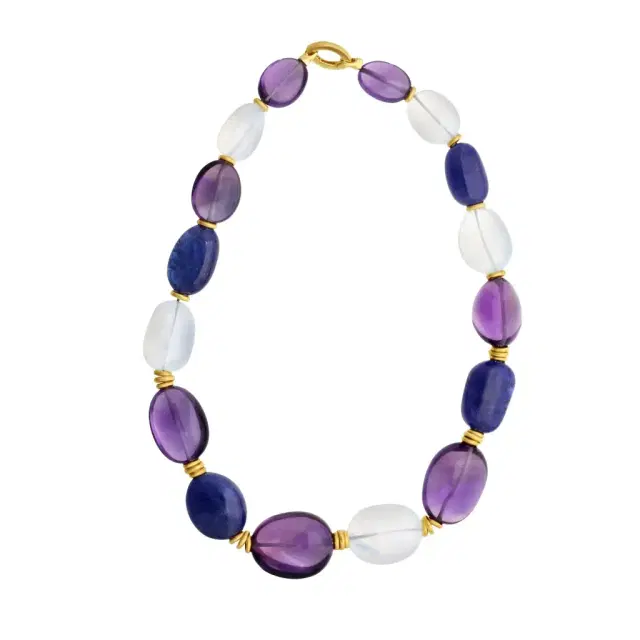 GOSHWARA Goshwara G-One 18K Yellow Gold Multi-Gemstone Necklace by The Solist