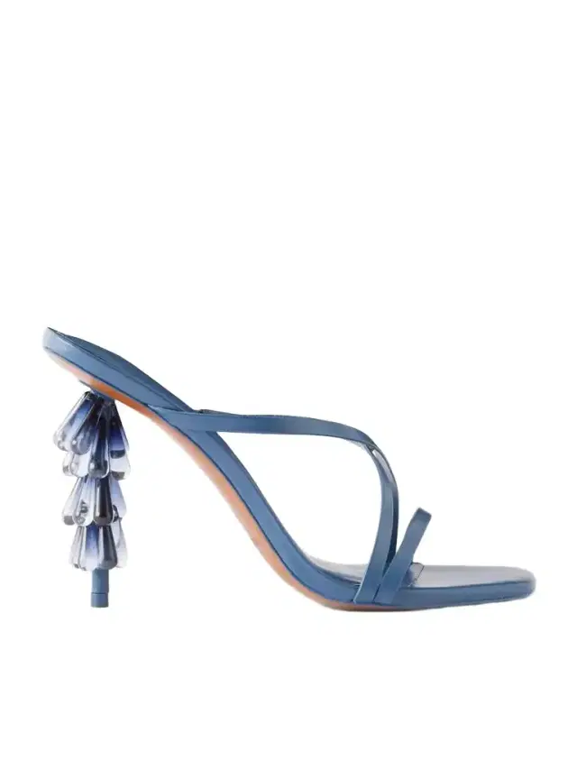 Cult Gaia Sage 90 Bead-embellished Leather Sandals