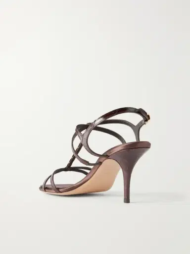 Ferragamo Tiane 70 Embellished Croc-effect Leather Sandals | Thumbnail 3