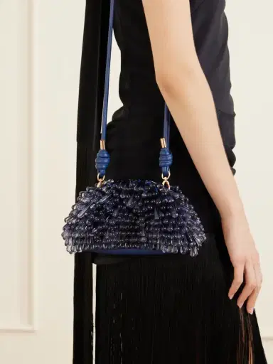 Cult Gaia Jaala Nano Beaded Leather Clutch | Thumbnail 2 Cult Gaia Jaala Nano Beaded Leather Clutch | Thumbnail 2