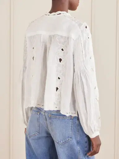 Isabel Marant Rubra Embroidered Ramie Blouse | Thumbnail 4