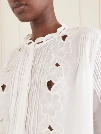 Isabel Marant Rubra Embroidered Ramie Blouse | Thumbnail 5
