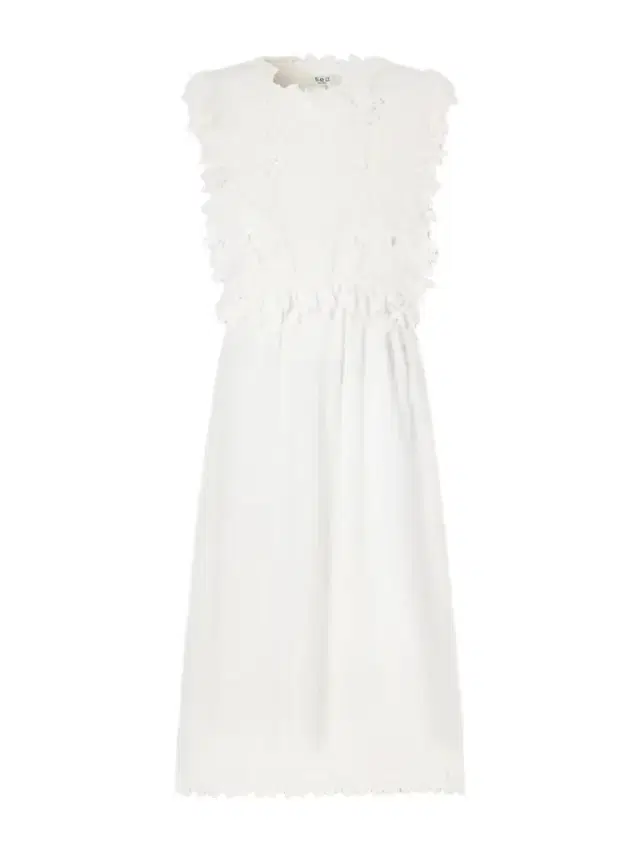 Sea Eleannora Lace-trimmed Cotton-voile Midi Dress
