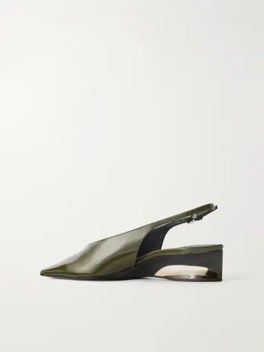 Alaïa 30 Patent-leather Wedge Slingback Pumps | Thumbnail 3