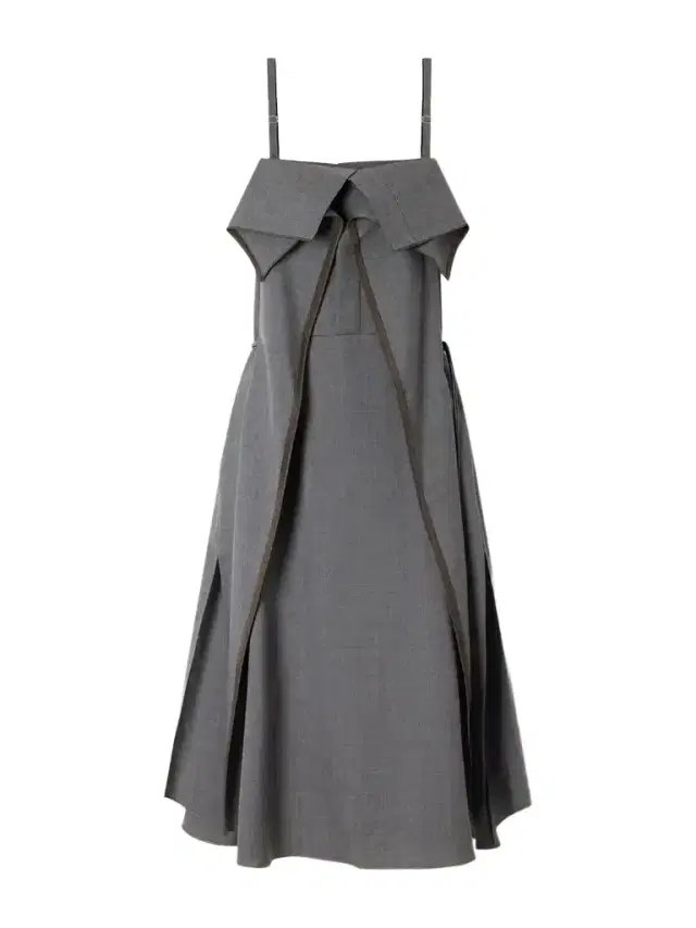 Sacai Pleated Ruffled Wool Midi Dress