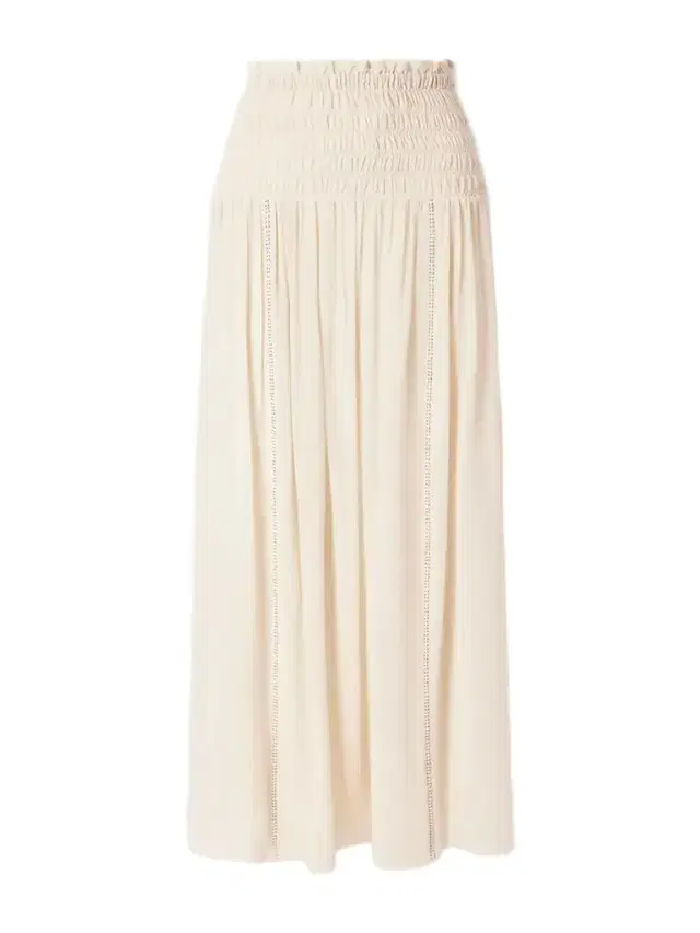 Isabel Marant Nerly Embroidered Smocked Silk Maxi Skirt