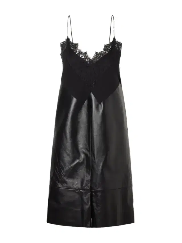 Sharon Wauchob Tulipa Gathered Lace-trimmed Jersey And Leather Midi Dress