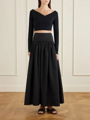 Alaïa Cropped Cotton-blend Crepe Top | Thumbnail 2 Alaïa Cropped Cotton-blend Crepe Top | Thumbnail 2