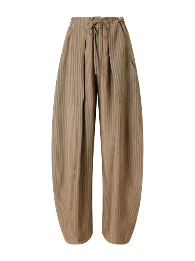 Clemence Striped Twill Wide-leg Pants