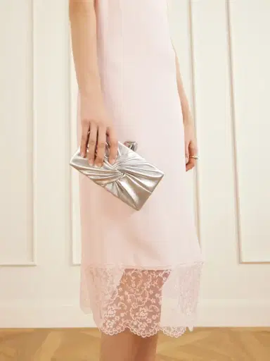 Cult Gaia Lisse Gathered Leather Clutch | Thumbnail 2