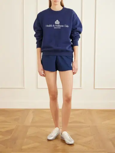 Sporty & Rich Logo-embroidered Cotton-jersey Sweatshirt | Thumbnail 2