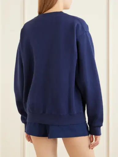 Sporty & Rich Logo-embroidered Cotton-jersey Sweatshirt | Thumbnail 4