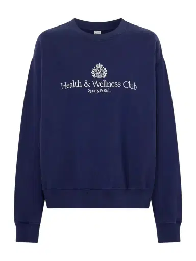 Sporty & Rich Logo-embroidered Cotton-jersey Sweatshirt | Thumbnail 1