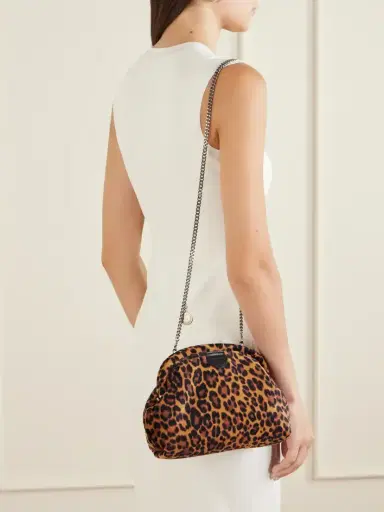 Stella McCartney Falabella Leopard-print Velvet Clutch | Thumbnail 2 Stella McCartney Falabella Leopard-print Velvet Clutch | Thumbnail 2