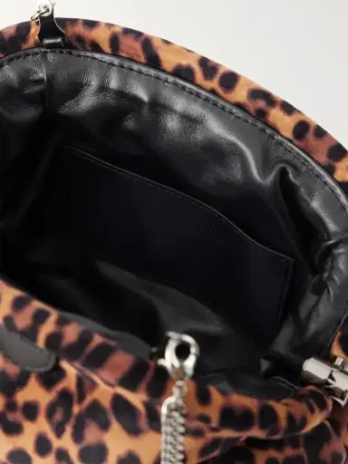Stella McCartney Falabella Leopard-print Velvet Clutch | Thumbnail 6 Stella McCartney Falabella Leopard-print Velvet Clutch | Thumbnail 6